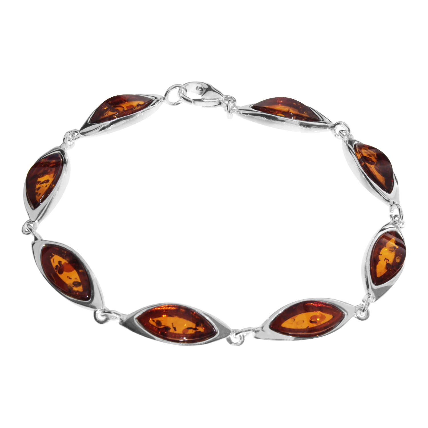 089-210170-0100 Armband, Silber 925/000,  Bernstein