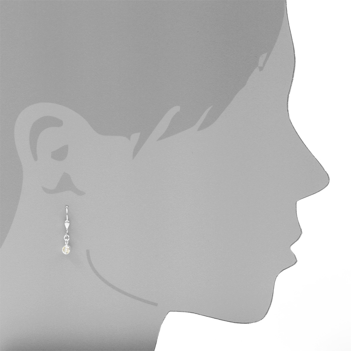 001-263394-0100s Ohrhänger Silber 925/000, Zirkonia, 4 mm