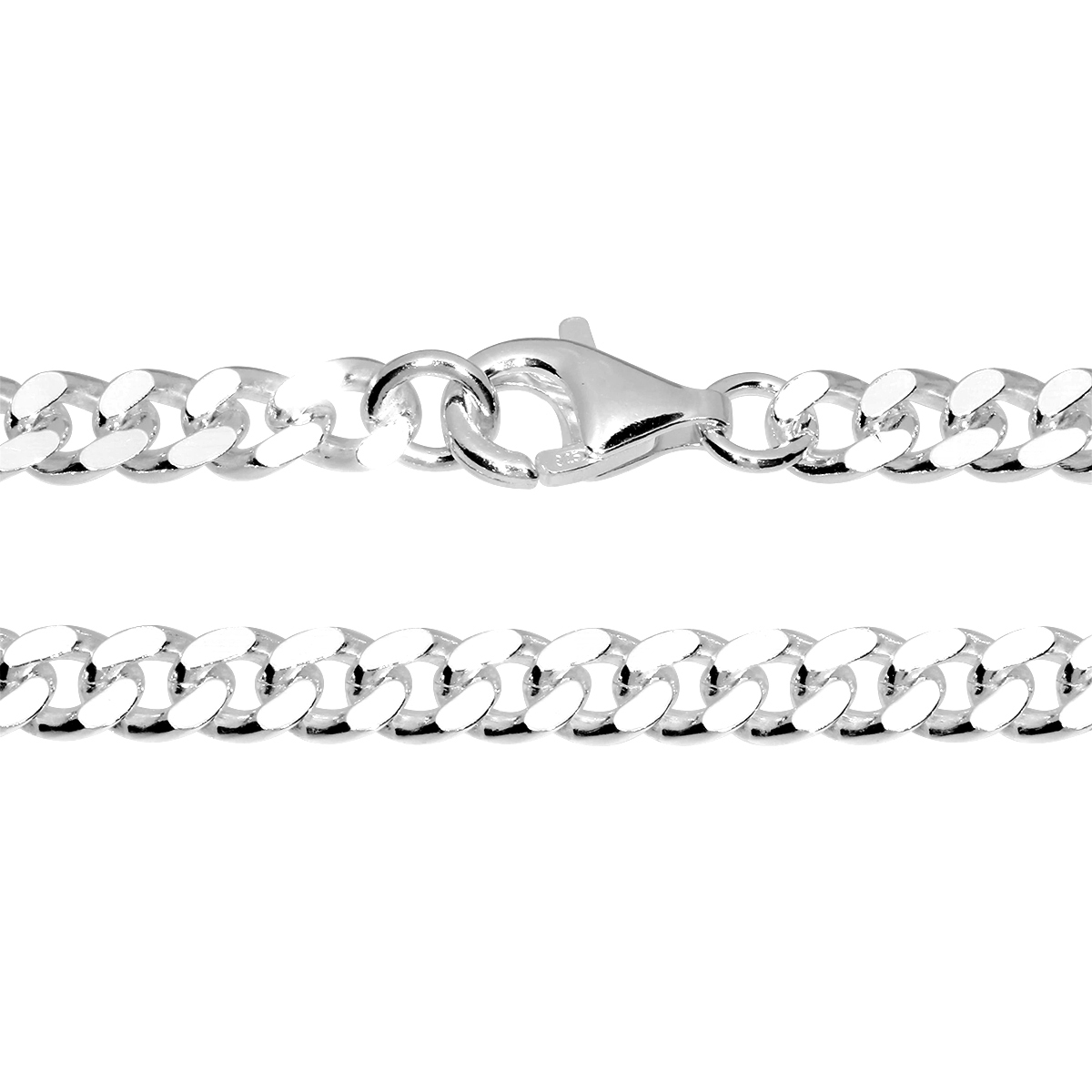 Kette Silber 925/000, Panzer 4,5 mm breit -Länge wählbar-