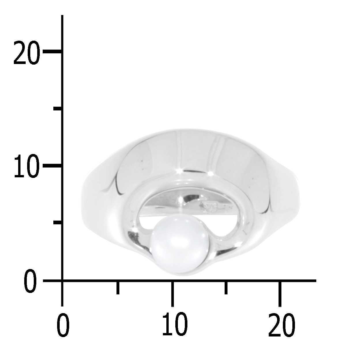 001-273125-A156k Ring Silber 925/000, Zuchtperle -Größe wählbar-