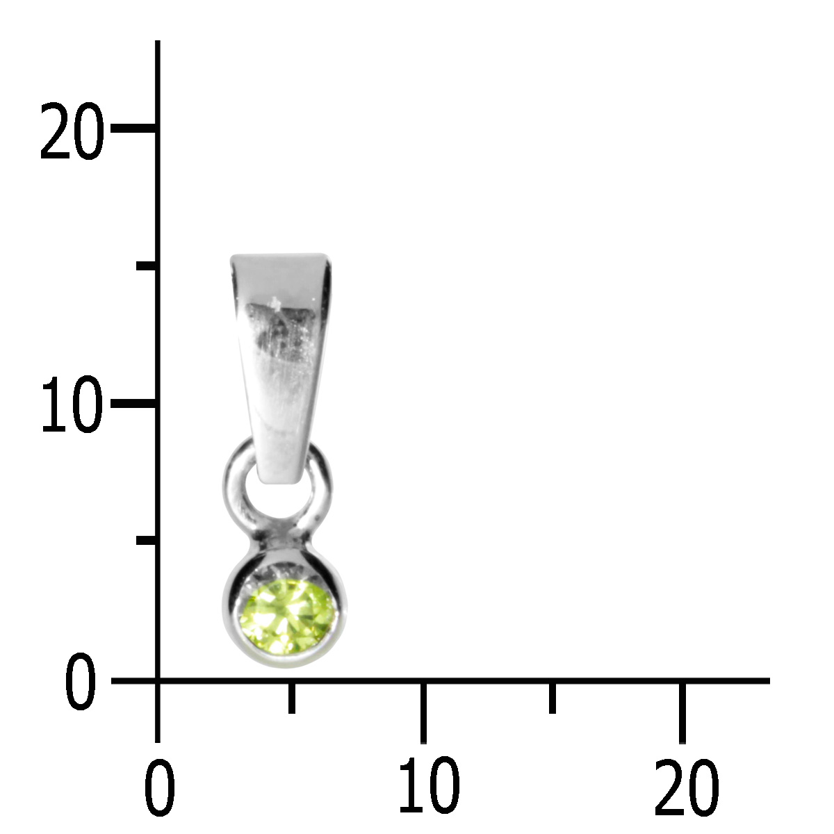 001-203642-0200k583da322f14f4 Anhänger Silber 925/000, Zirkonia limette