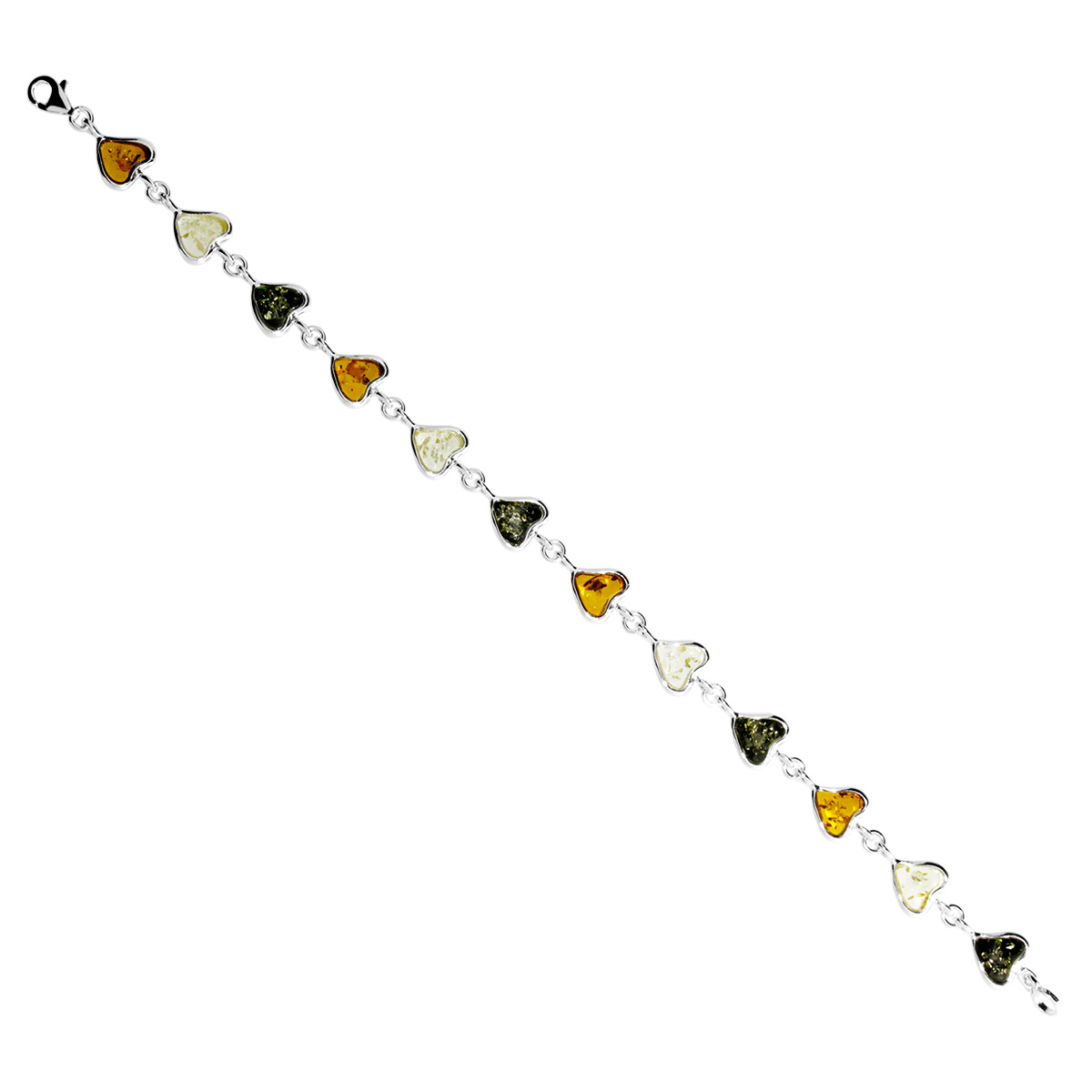 098-214409-0200 Armband, Silber 925/000, Bernstein