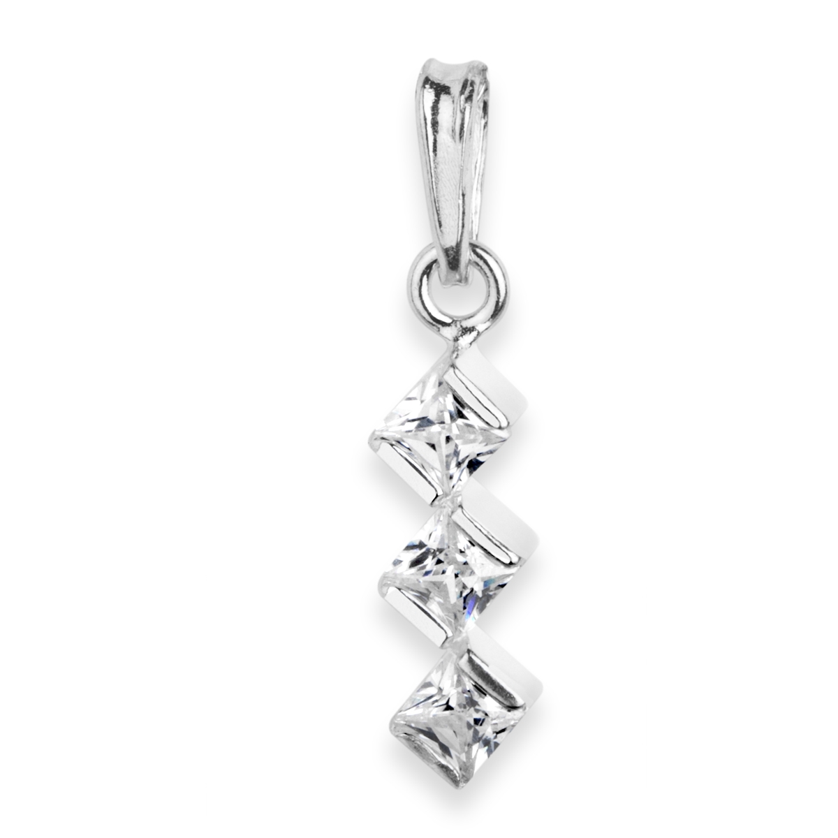 Anhänger Silber 925/000, Zirkonia, weiß