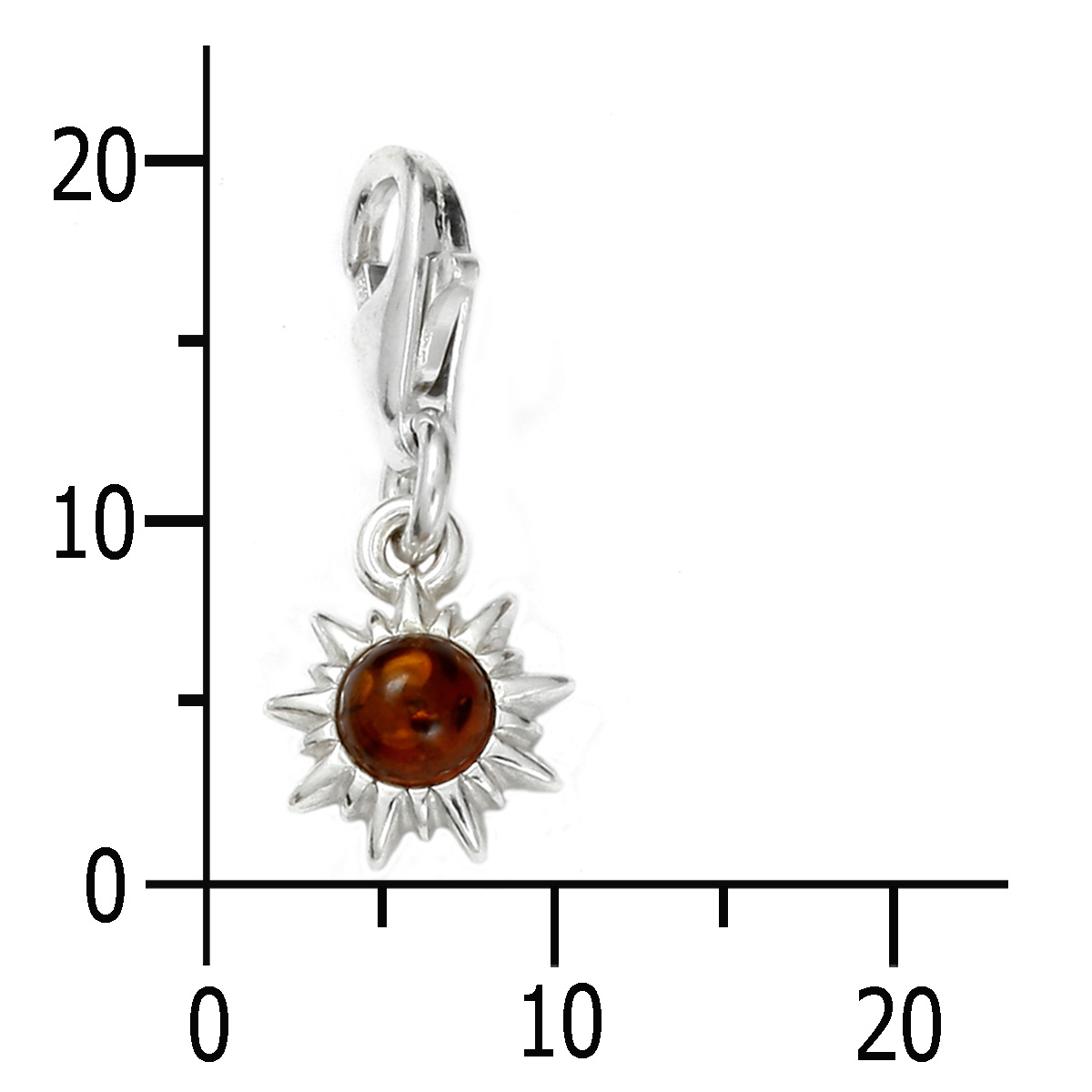 105-20CH14-0100k Charm Silber 925/000, Sonne, Bernstein