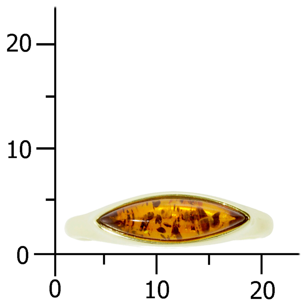 Ring Gold 333/000, Bernstein -Größe wählbar-