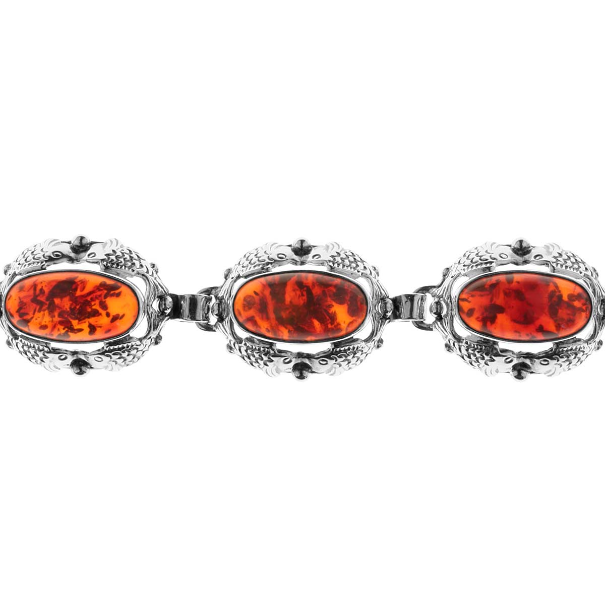 4250054222378-PT01 Armband Fischland, Silber 925/000, oxyd., Bernstein
