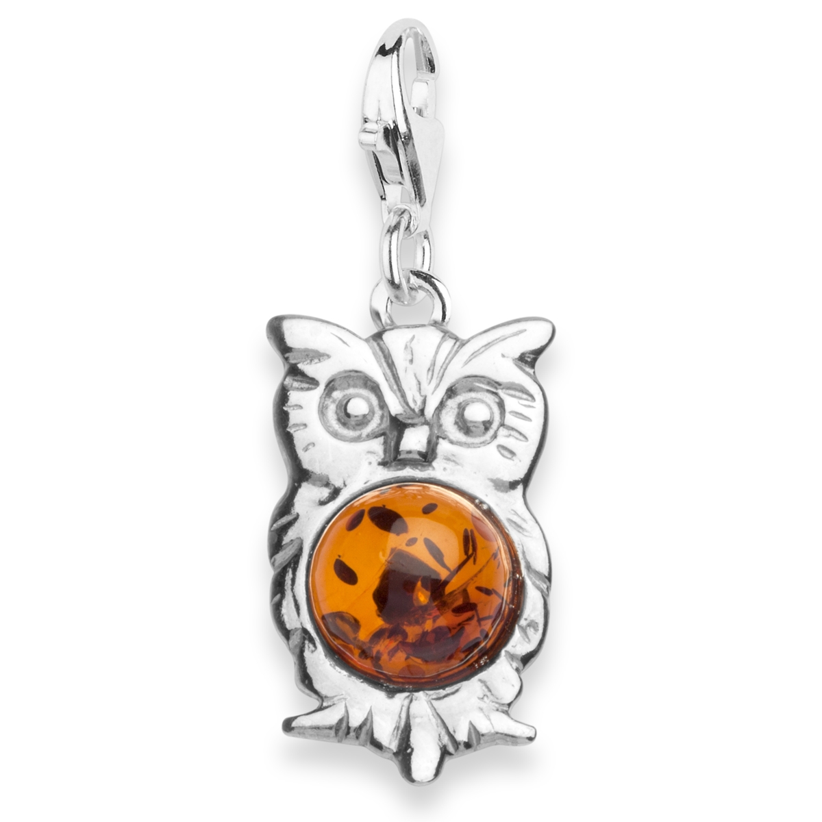 098-200040-0200 Charm Silber 925/000, Uhu, Bernstein