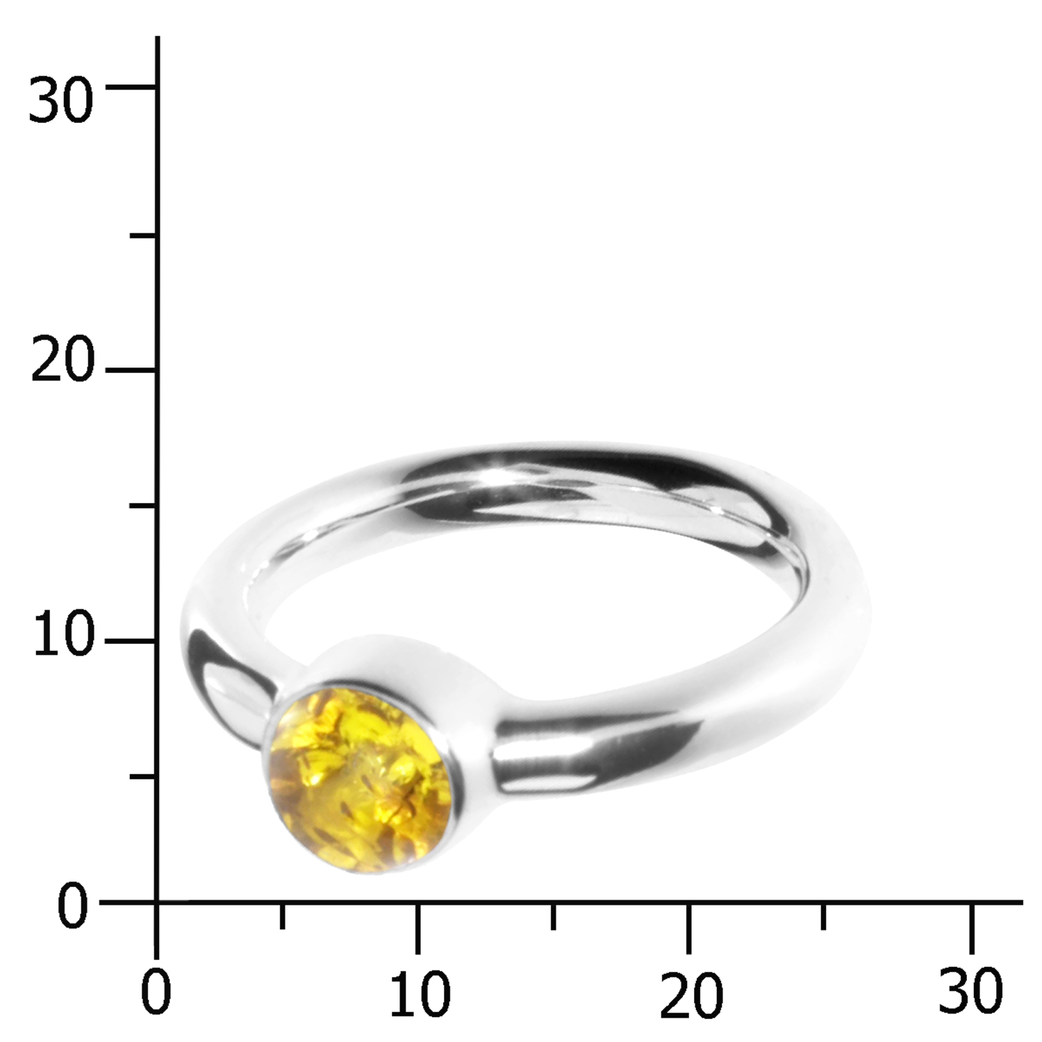 001-273184-0004k Ring Silber 925/000, Bernstein -Größe wählbar-