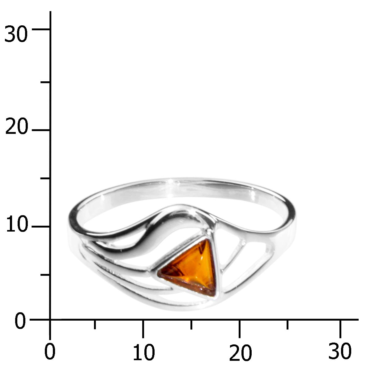 001-272252-0100k Ring Silber 925/000, Bernstein -Größe wählbar-