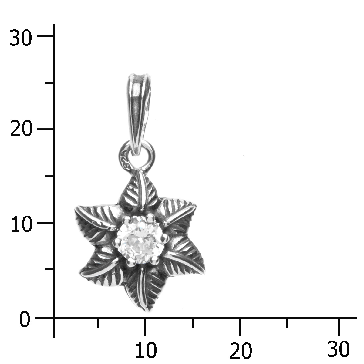 043-201714-0100k Anhänger Silber 925/000, Zirkonia, weiß