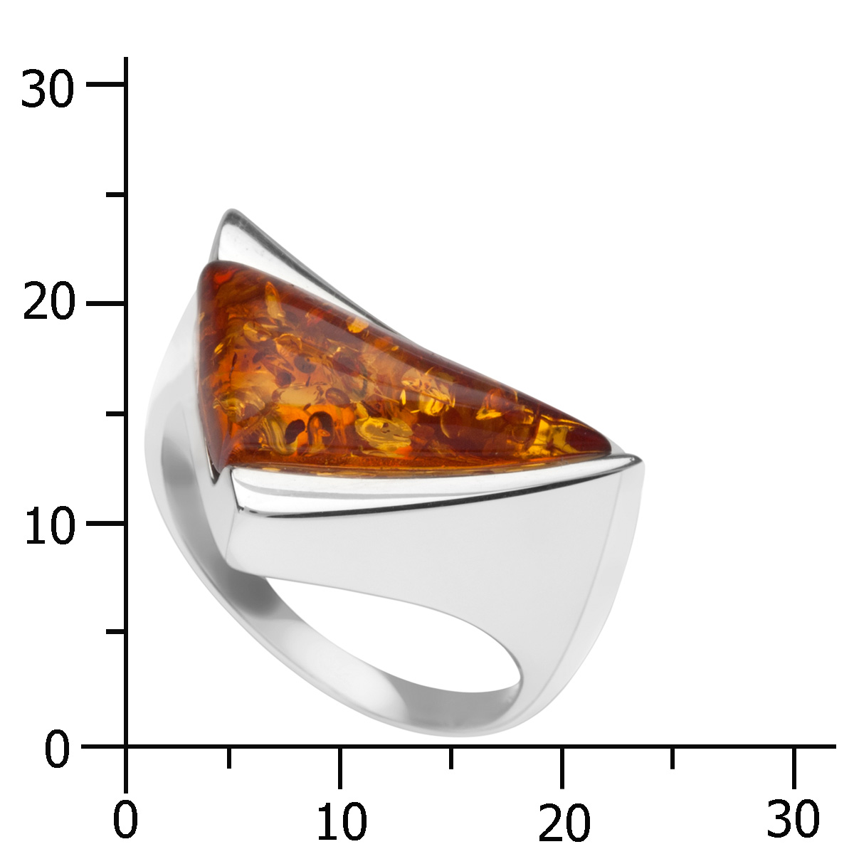 001-272141-A158k Ring Silber 925/000, Bernstein -Größe wählbar-