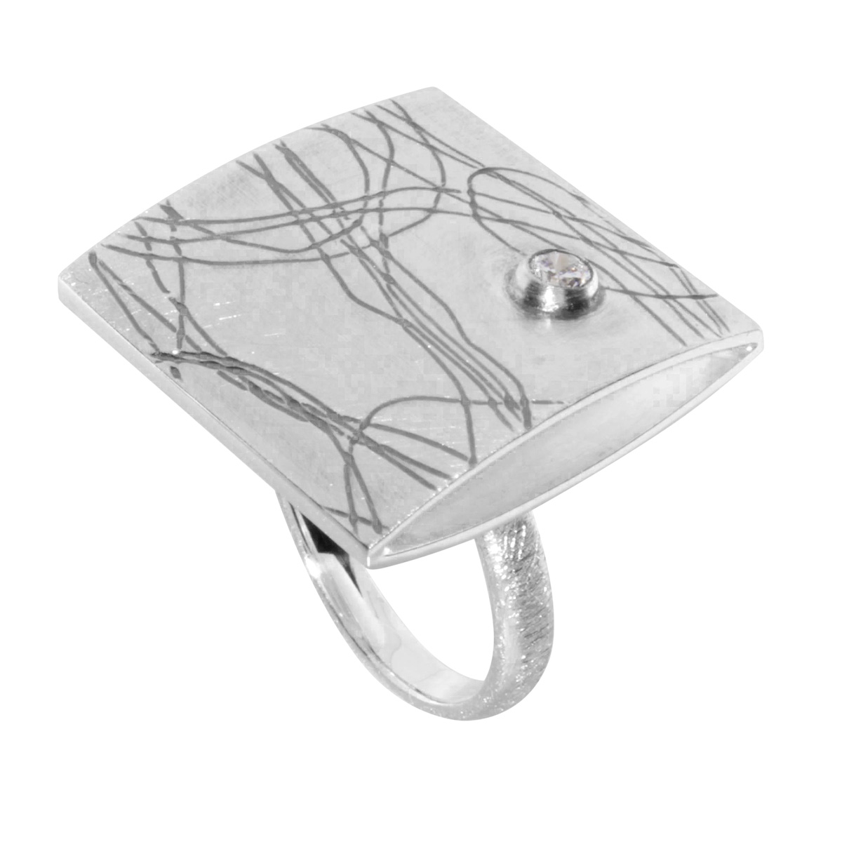 001-273433-020057400aa296219 Ring Silber 925/000, Zirkonia, Sarah Vicenza -Größe verstellbar-