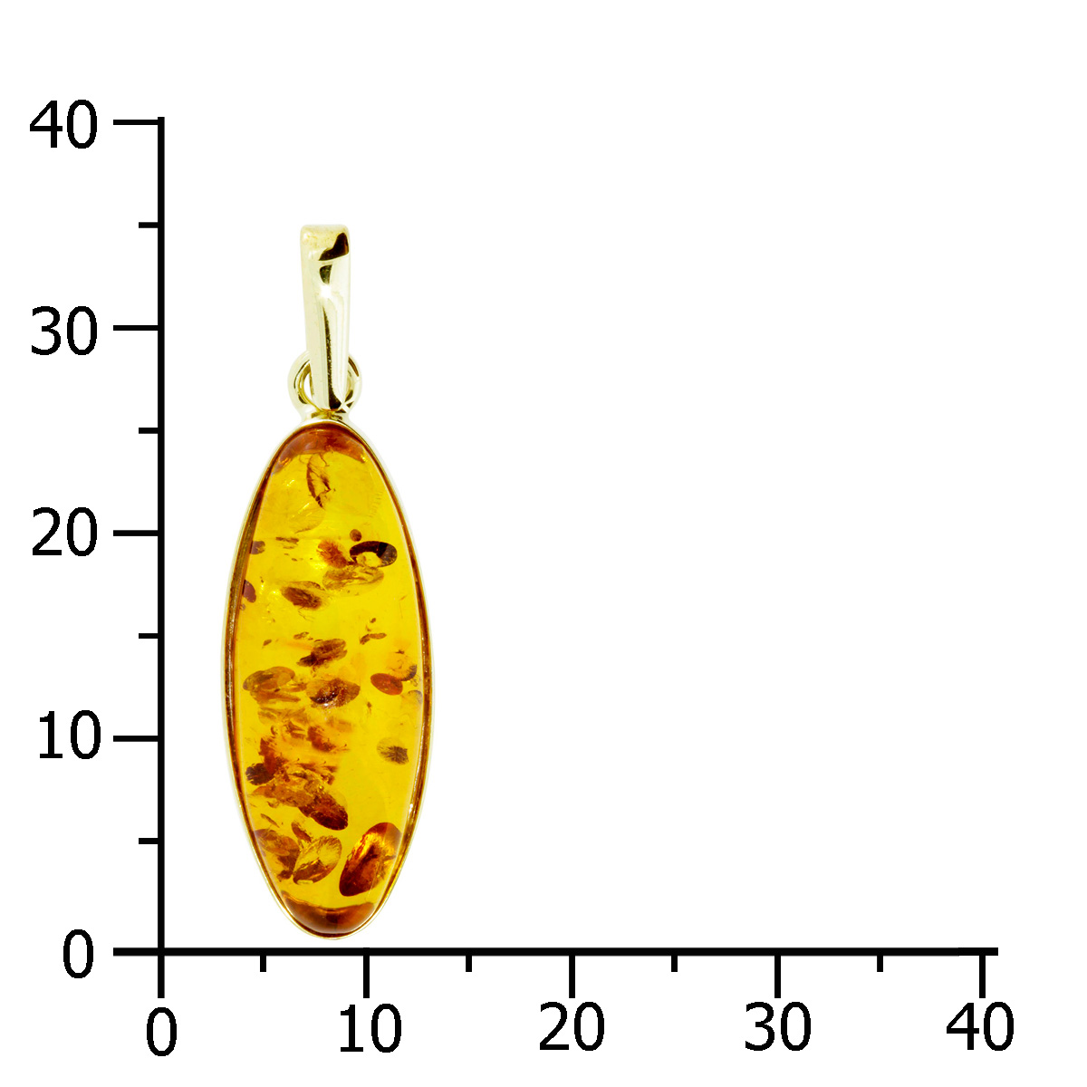 001-103468-0001k Anhänger Gold 333/000, Bernstein