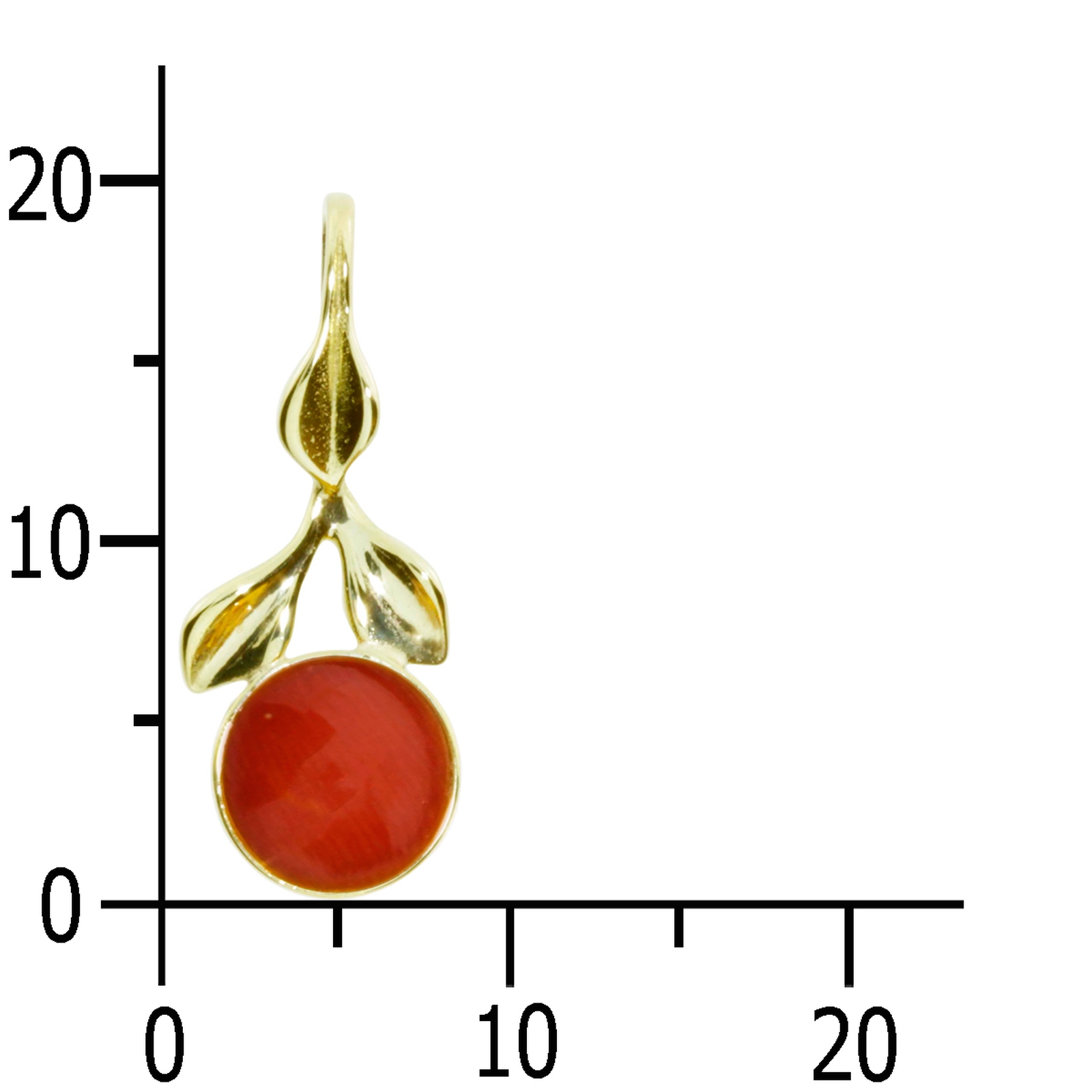 Anhänger Gold 333/000, Koralle Anhänger Gold 333/000, Koralle