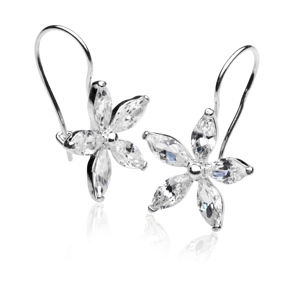 043-261715-0100 Ohrhänger Silber 925/000, Zirkonia, weiß