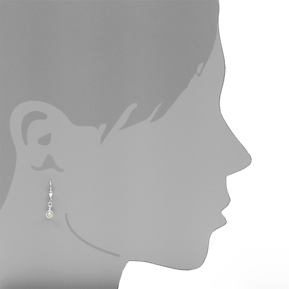001-263395-0100s Ohrhänger Silber 925/000, Zirkonia, 5 mm