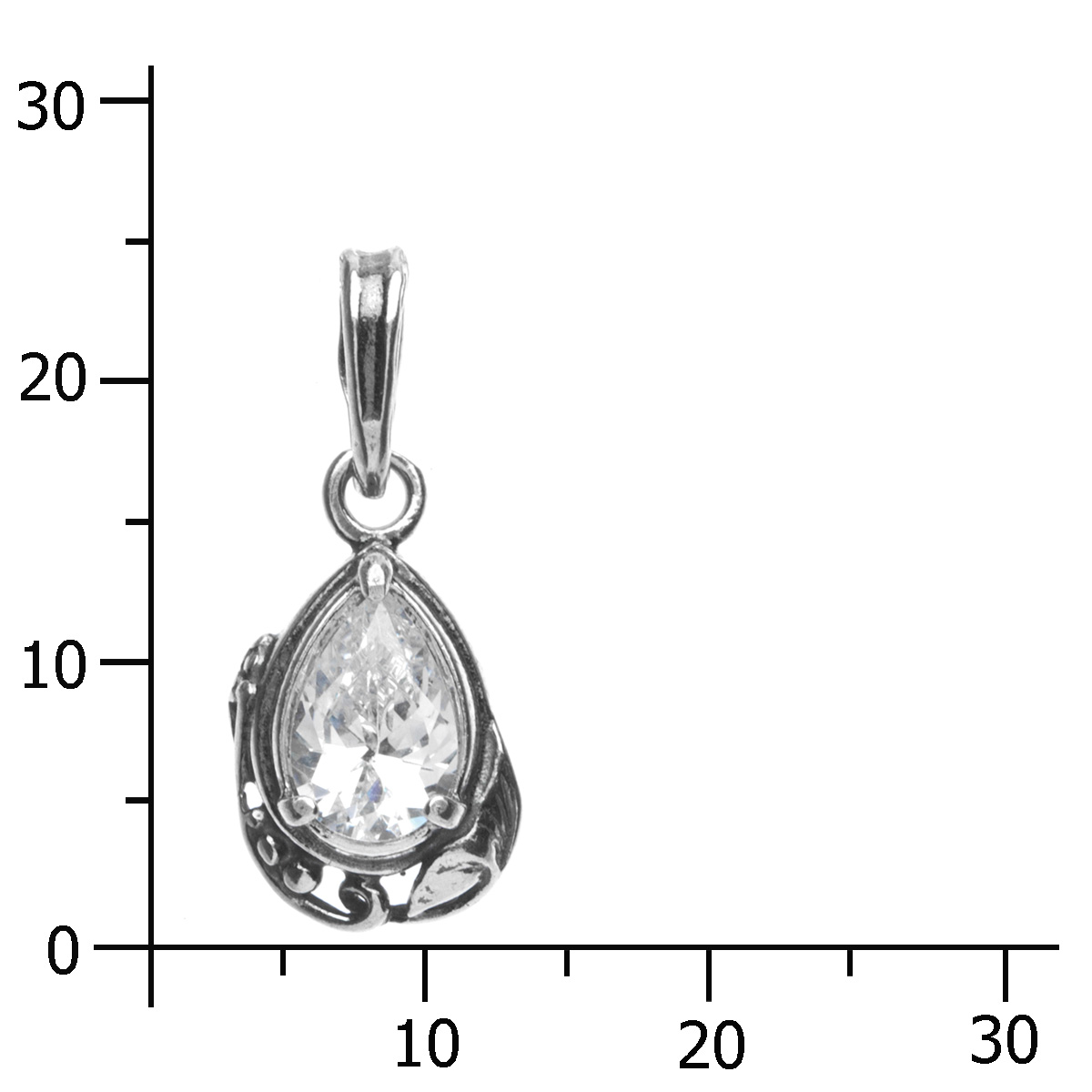 043-201711-0100k Anhänger Silber 925/000, Zirkonia, weiß