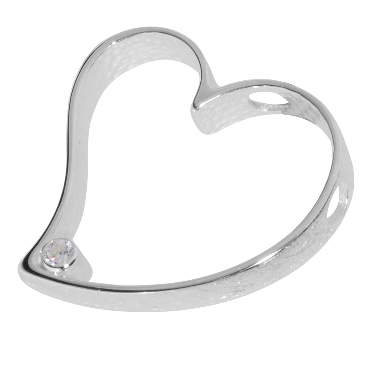 001-203667-0100 Herzanhänger Gleiter Silber 925/000 mit Stein