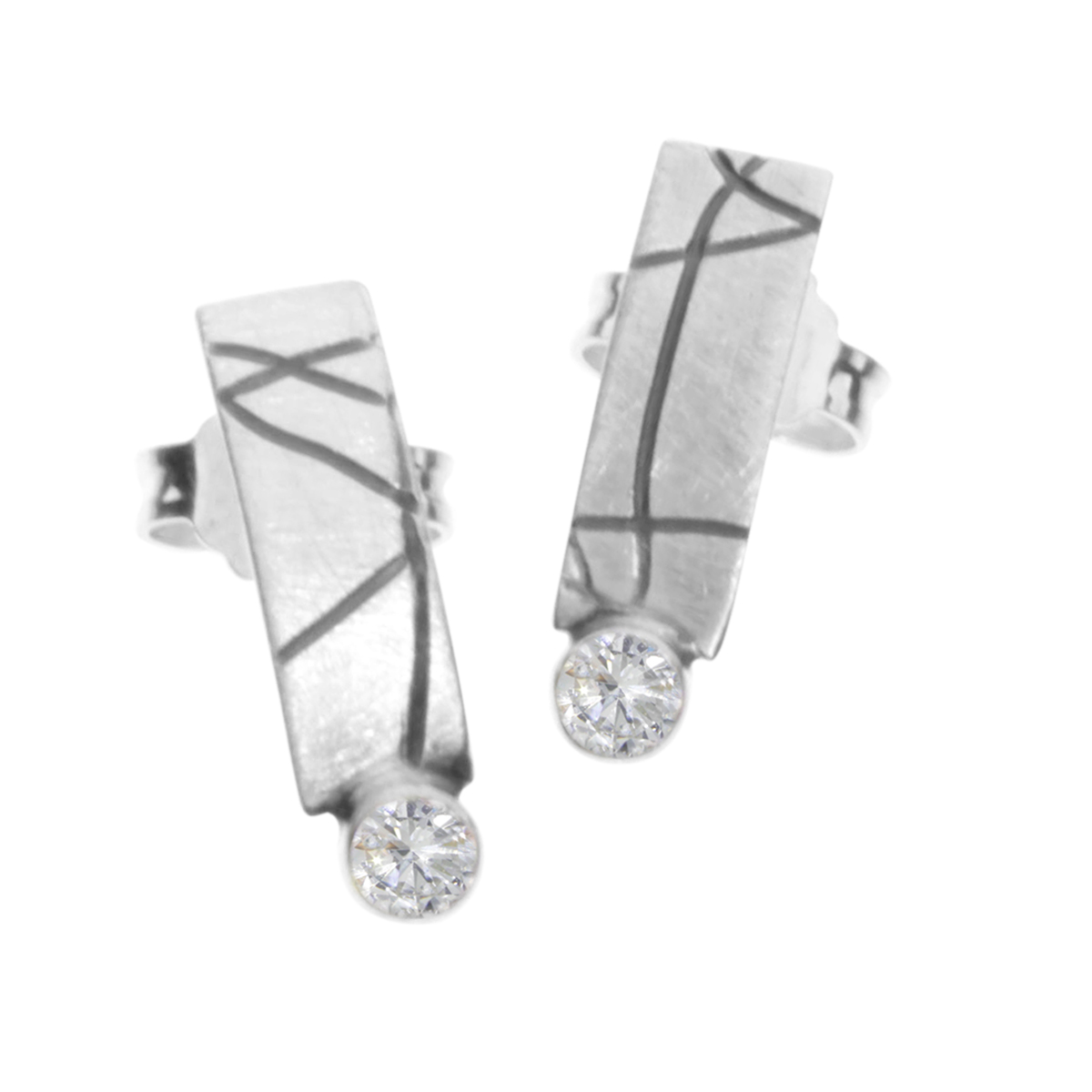 001-263421-010059148472179f2 Ohrstecker Silber 925/000, Zirkonia, Sarah Vicenza