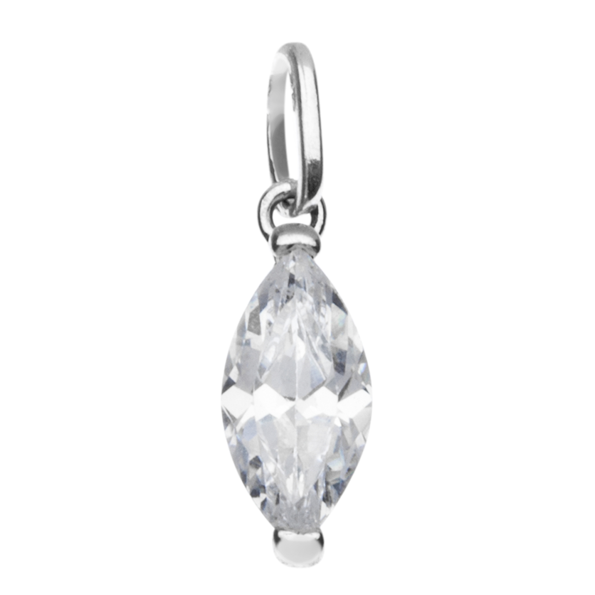 Anhänger Silber 925/000, Zirkonia, weiß