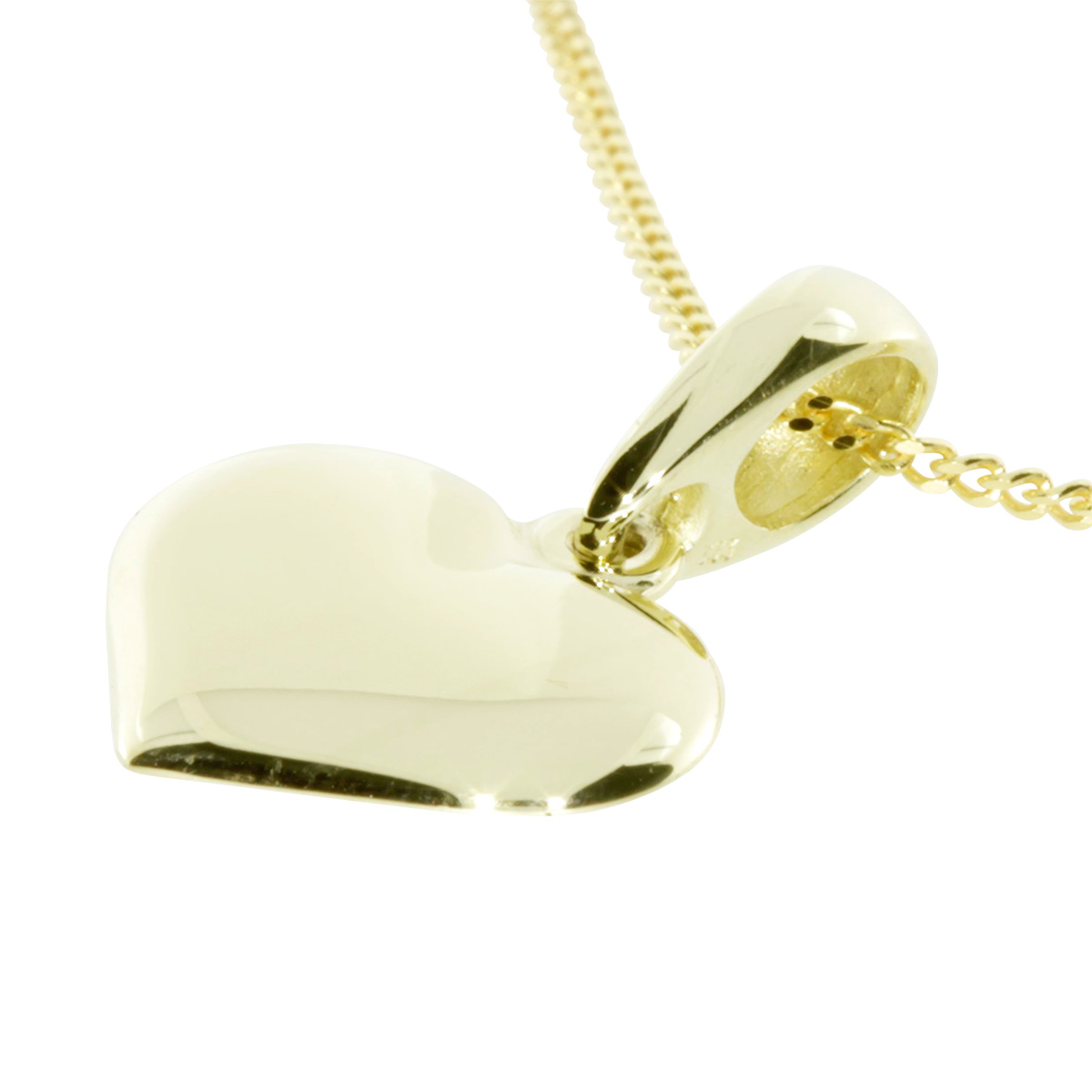 001-103635-A1421 Kette mit Anhänger, Gold 333/000, Herz, 42 cm