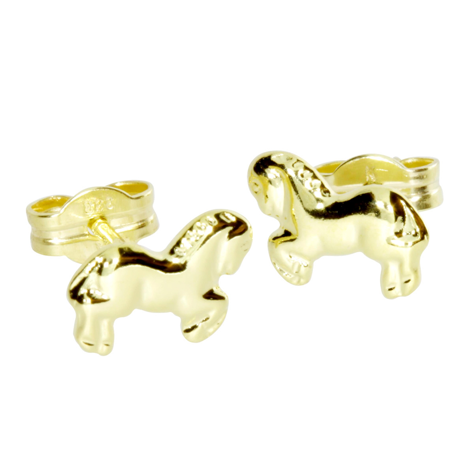 Ohrstecker Gold 333/000, Pferdchen Ohrstecker Gold 333/000, Pferdchen