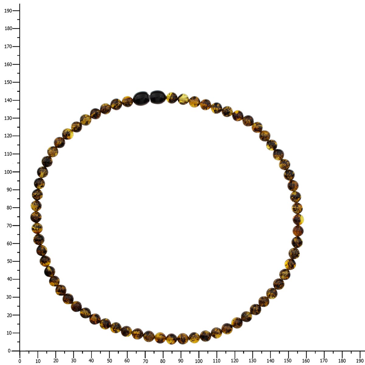 058-440010-0645k Bernsteinkette, Kugel 6 mm, -Länge wählbar-