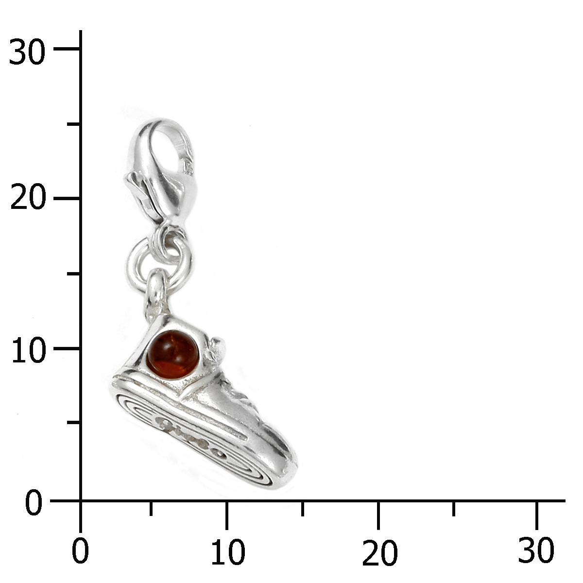 105-20CH18-0100k Charm Silber 925/000, Sportschuh, Bernstein