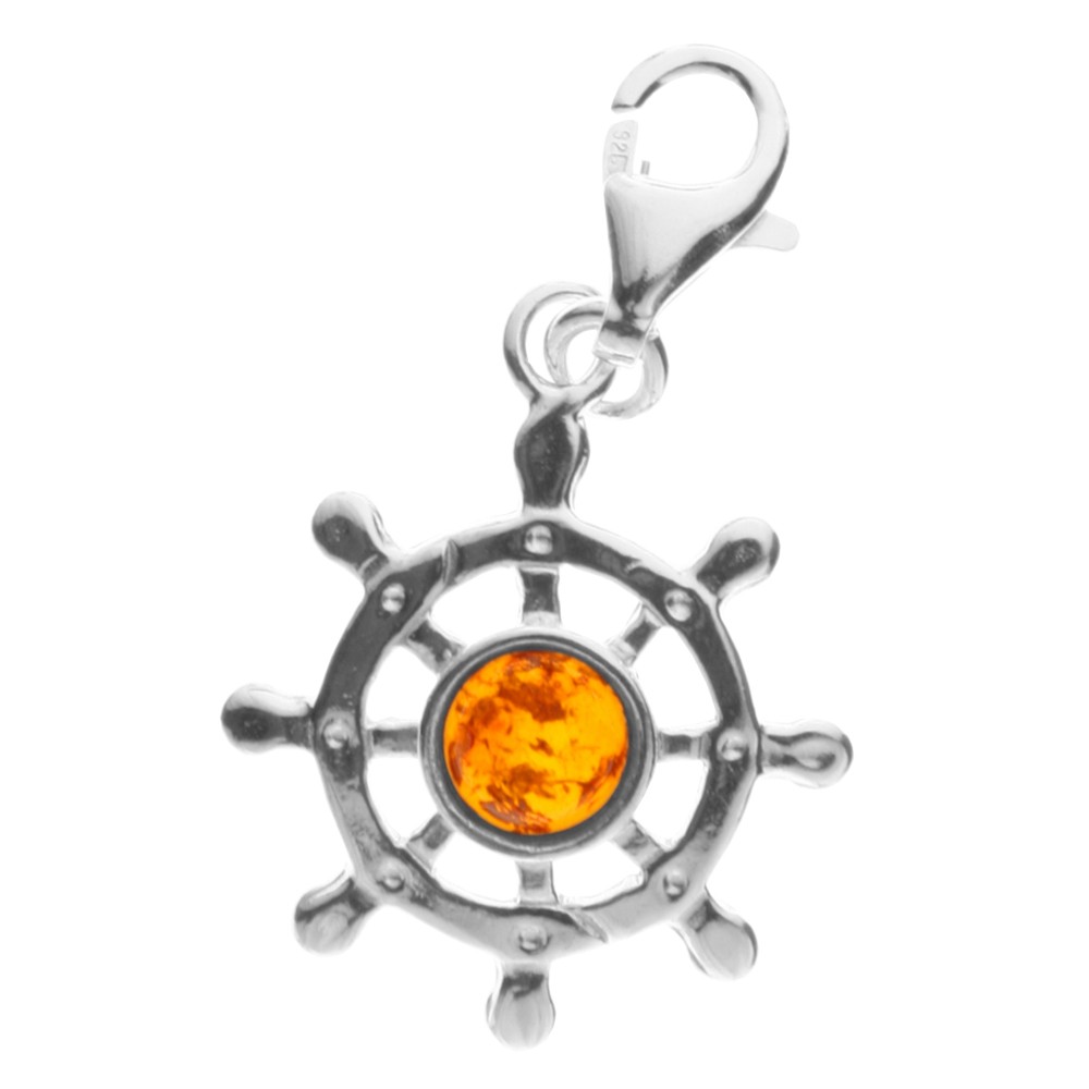 098-200090-0200 Charm Silber 925/000, Steuerrad, Bernstein