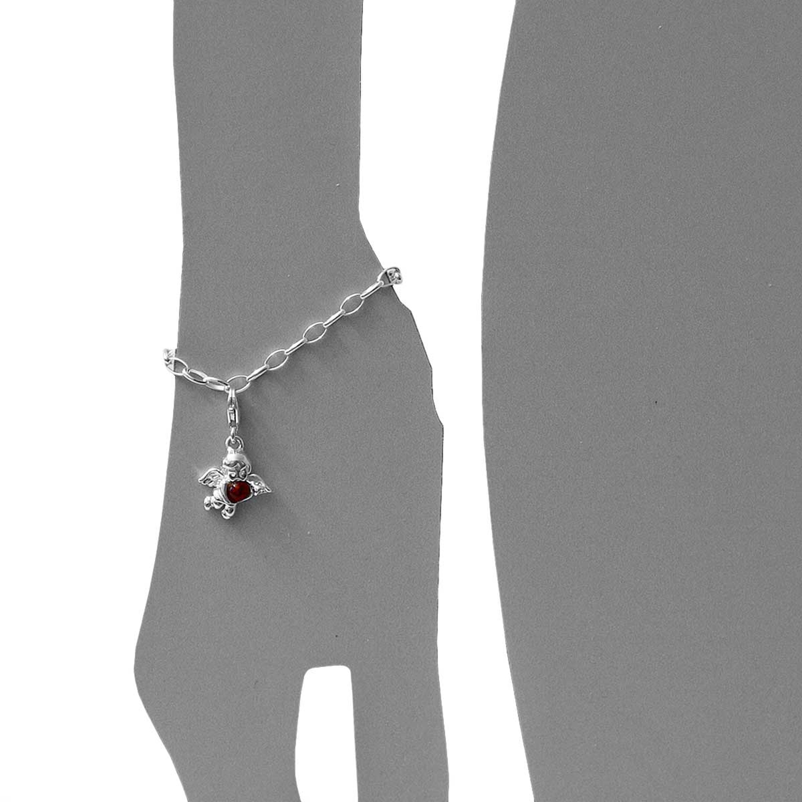098-200230-0200s Charm Silber 925/000, Engel, Bernstein