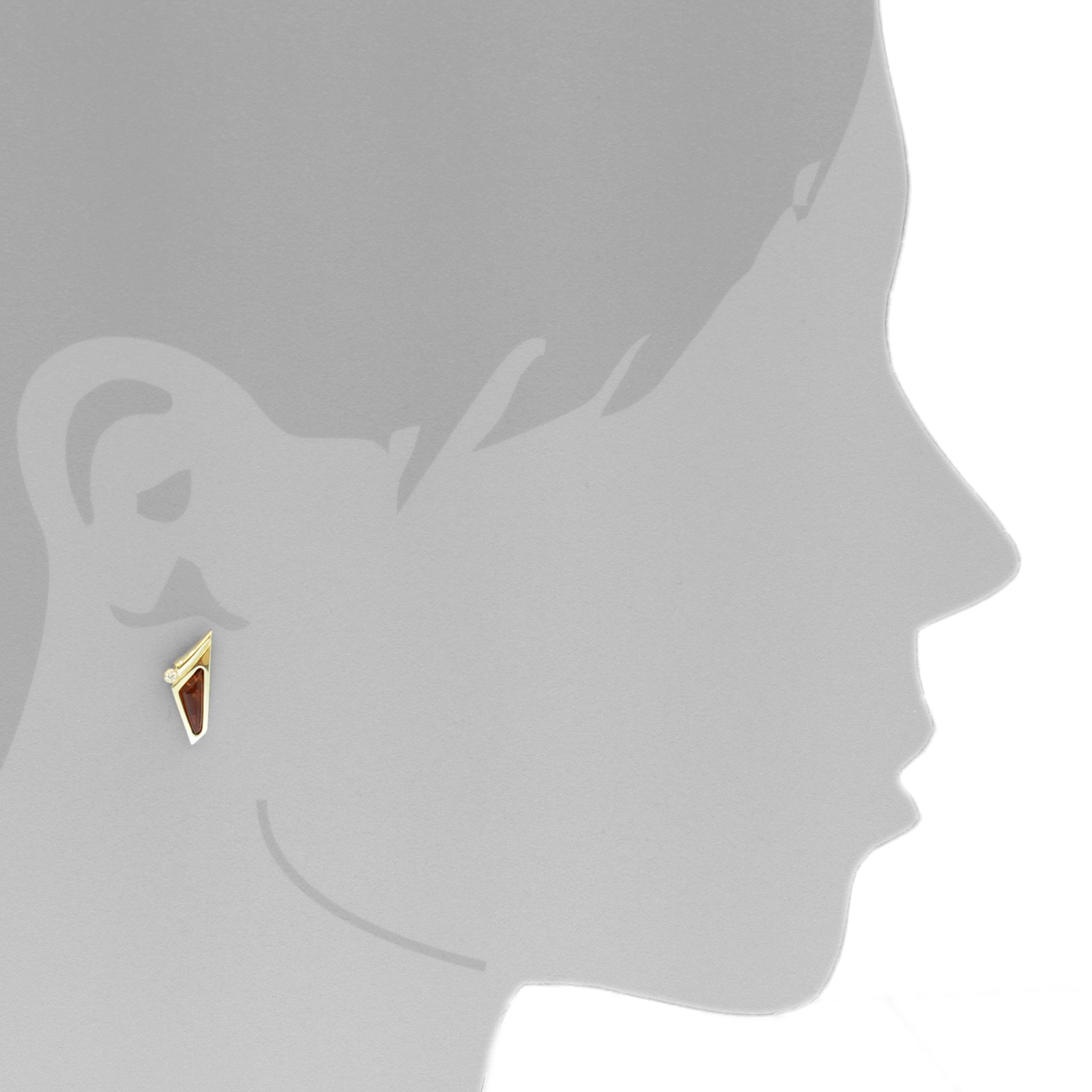 Ohrstecker Gold 333/000, Bernstein/Zirkonia Ohrstecker Gold 333/000, Bernstein/Zirkonia