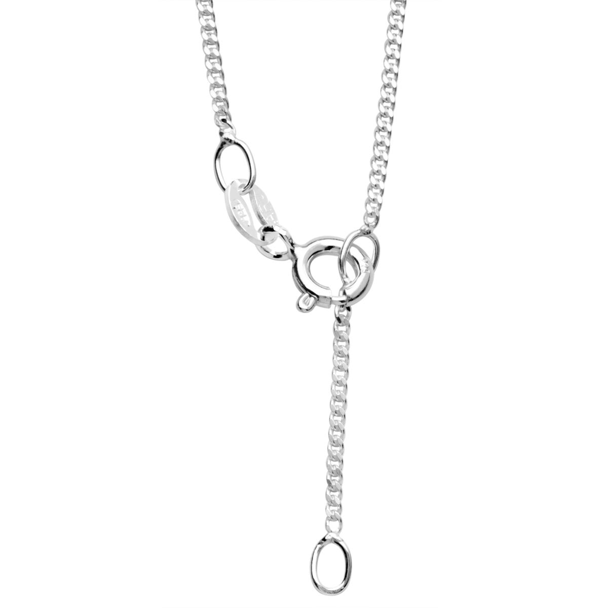 Kinderkette Silber 925/000, Panzer 1,3 mm breit, 36 - 38 cm verstellbar