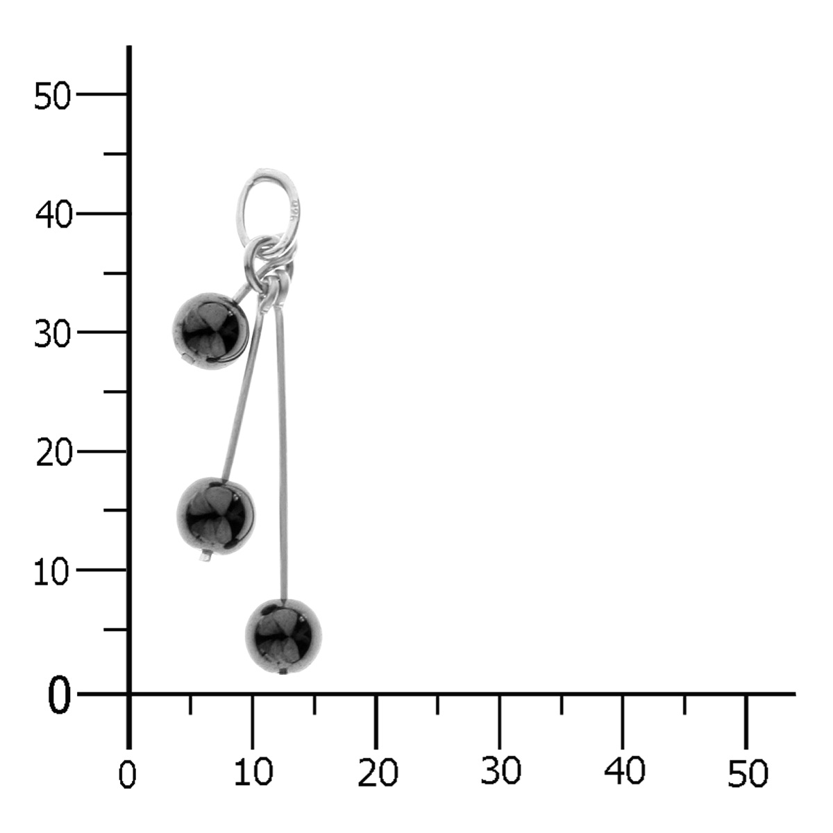 001-203579-0200k Anhänger Silber 925/000, Hämatit