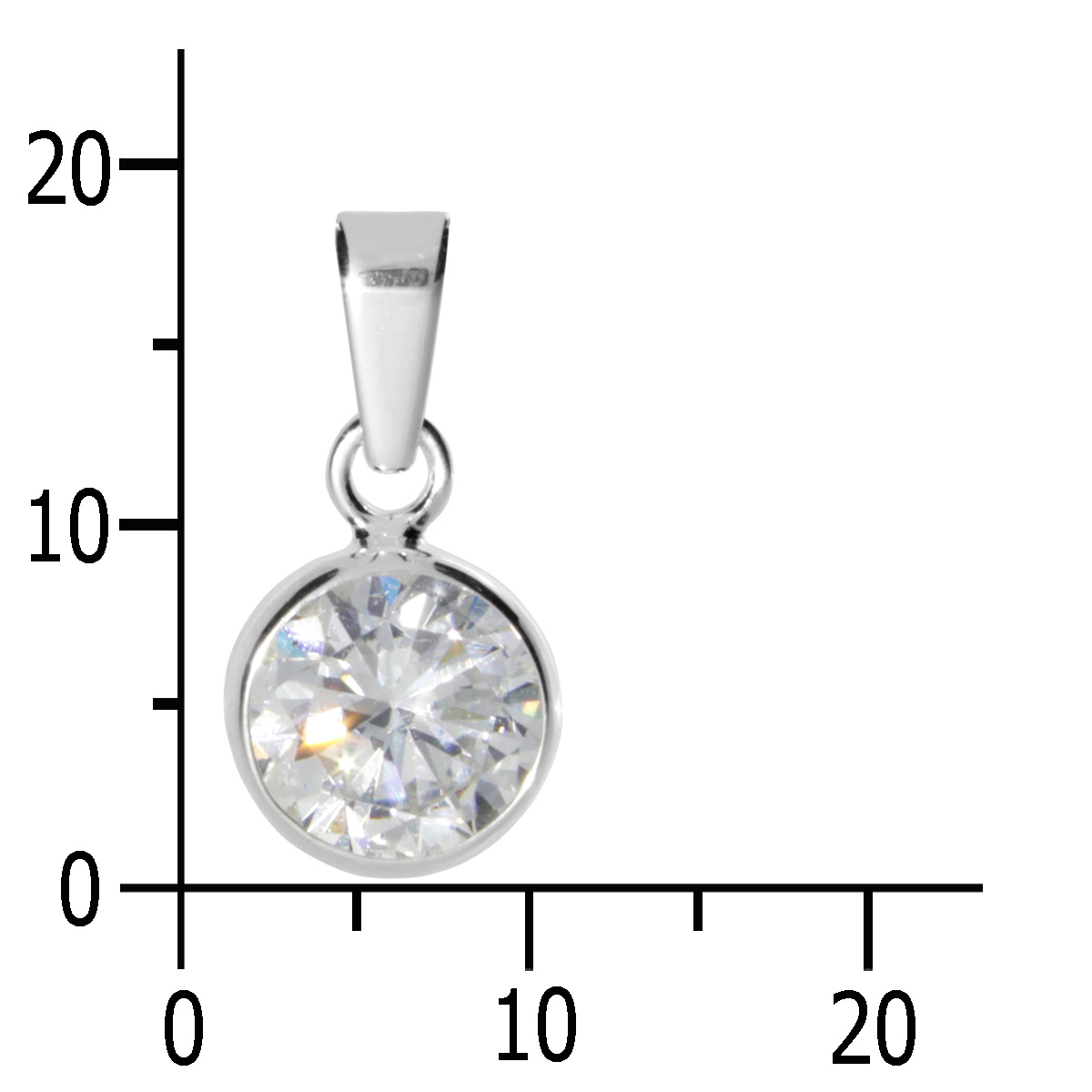 001-203646-0100k Anhänger Silber 925/000, Zirkonia