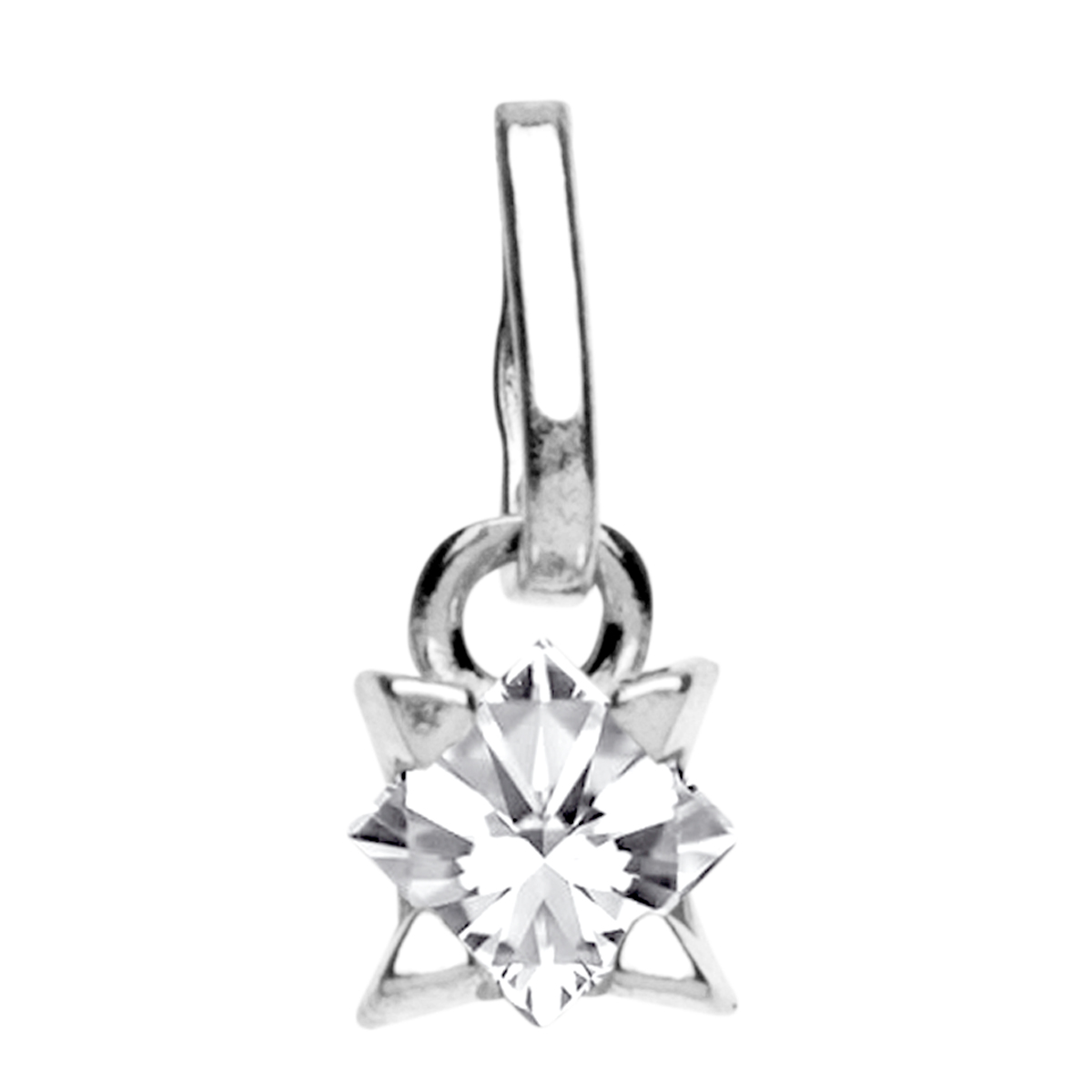 Anhänger Silber 925/000, Zirkonia, weiß