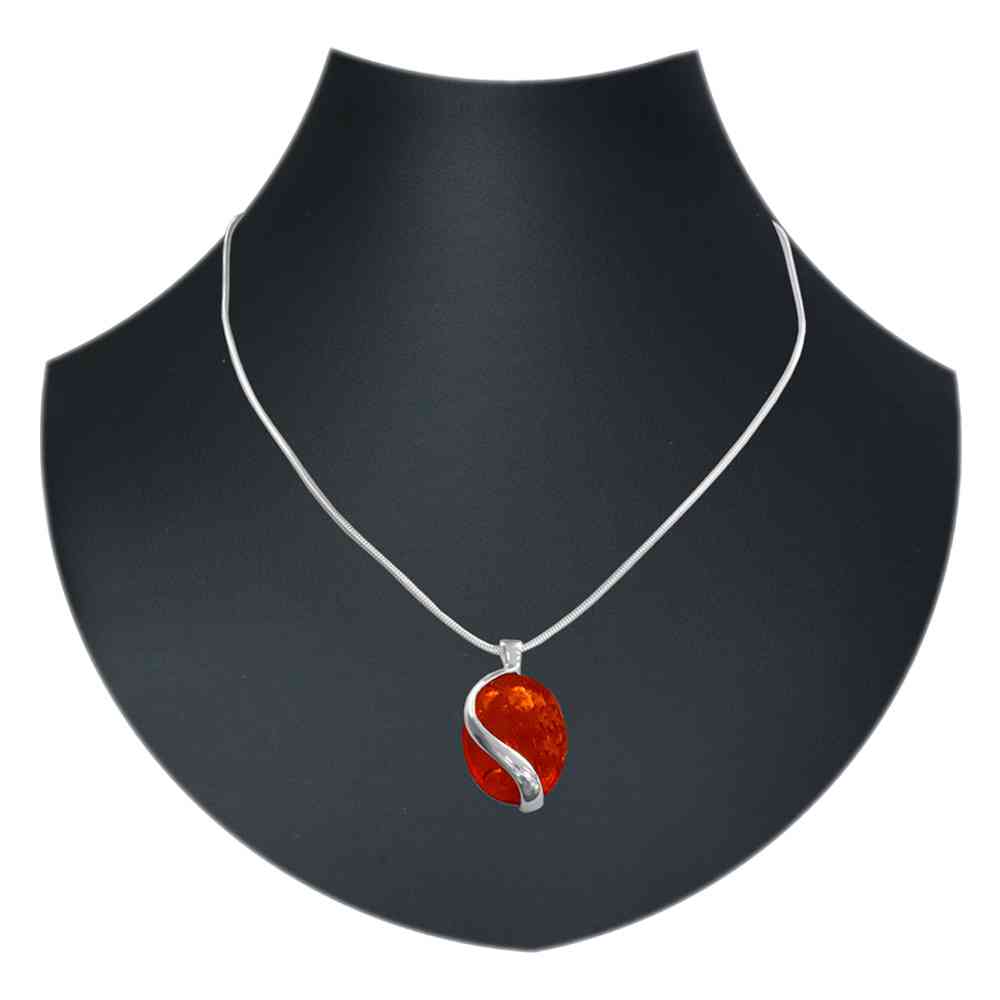4250054207825-PT02579213b2ba42f Kette mit Anhänger Silber 925/000, Bernstein -Länge wählbar-
