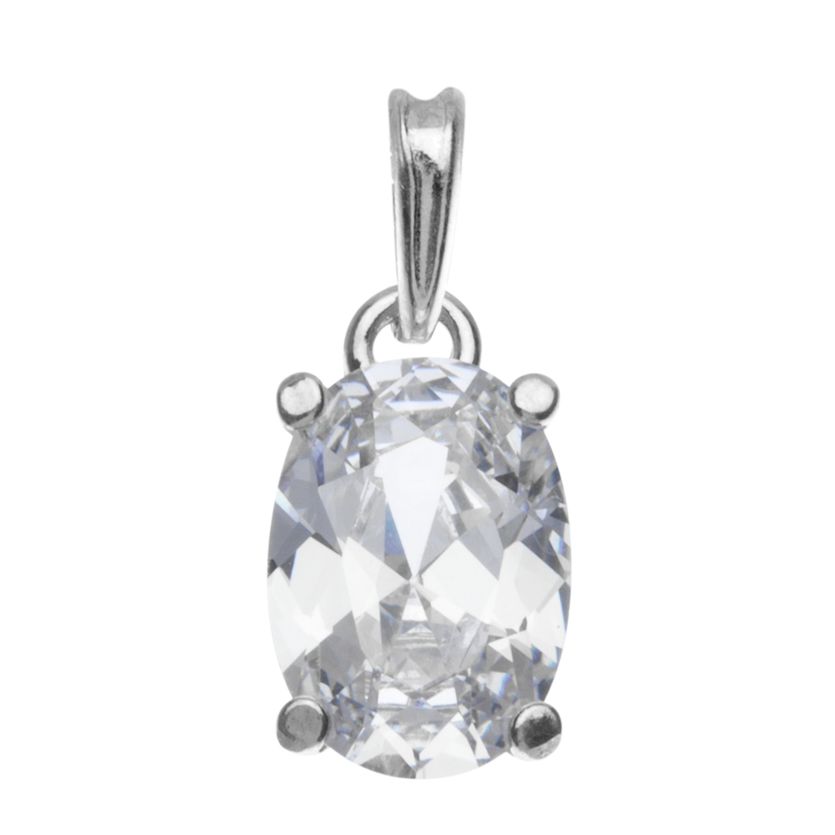 Anhänger Silber 925/000, Zirkonia, weiß