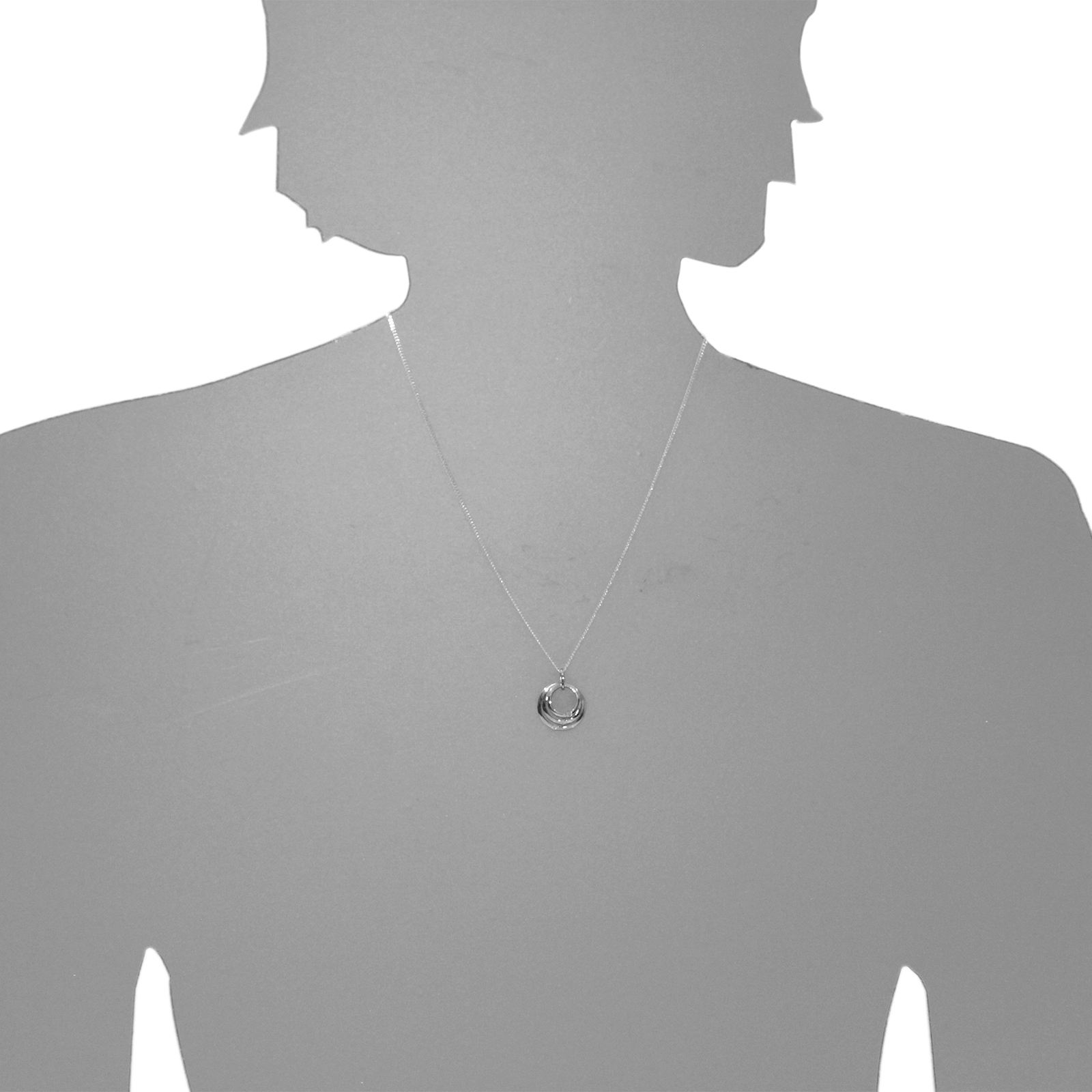 Kette mit Anhänger, Silber 925/000,  Zirkonia  -Länge wählbar-      Kette mit Anhänger, Silber 925/000,  Zirkonia  -Länge wählbar-
