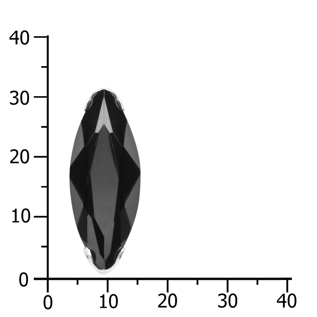 043-201708-0200k Anhänger Silber 925/000, Zirkonia, schwarz
