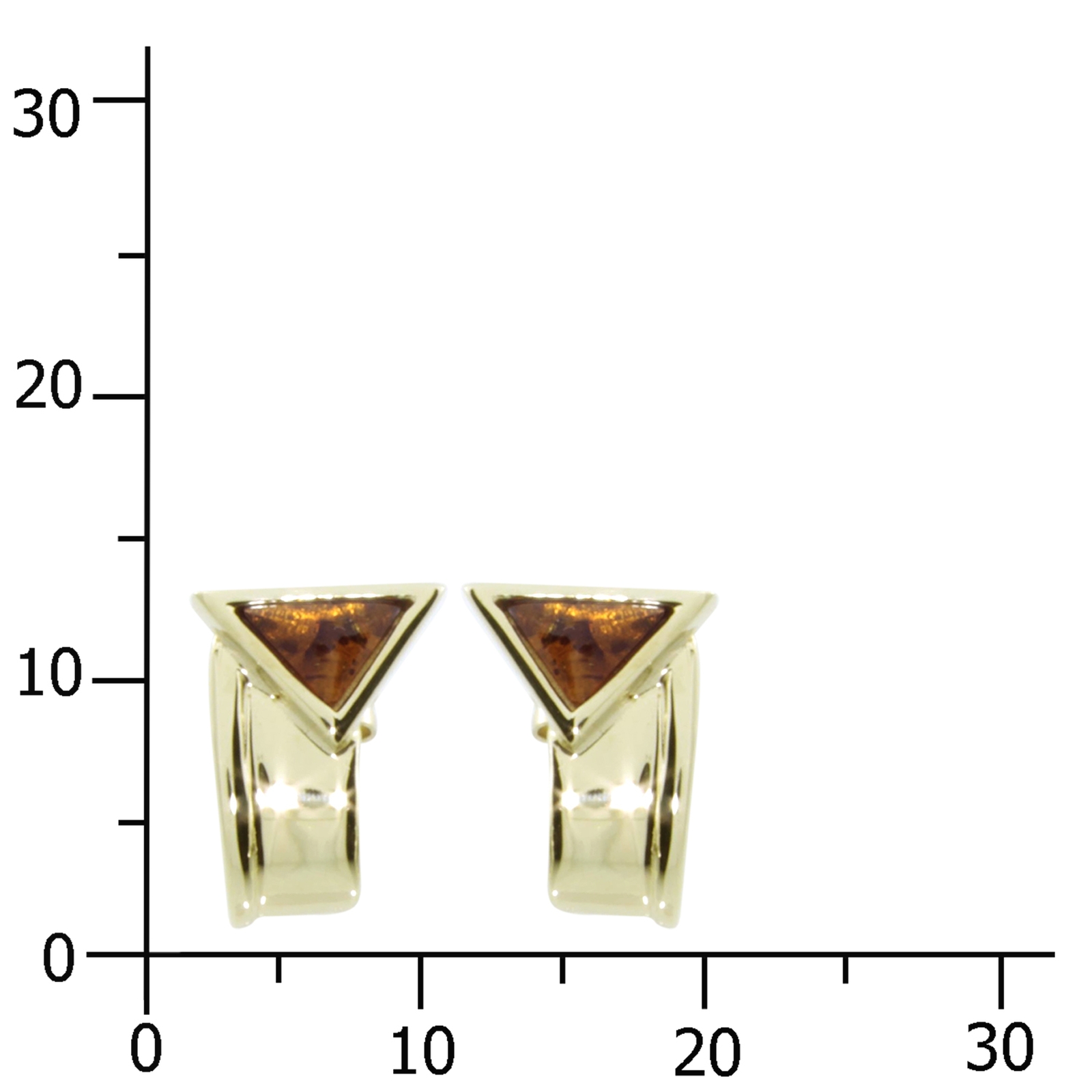 001-163244-0001k Ohrstecker Gold 333/000, Bernstein