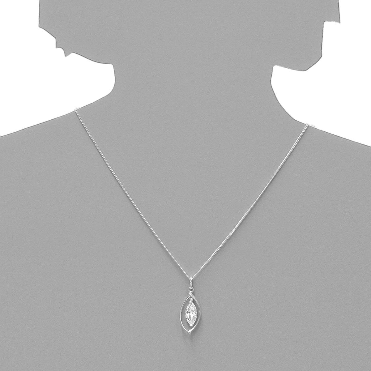 043-201709-A142s Anhänger Silber 925/000, Zirkonia, weiß