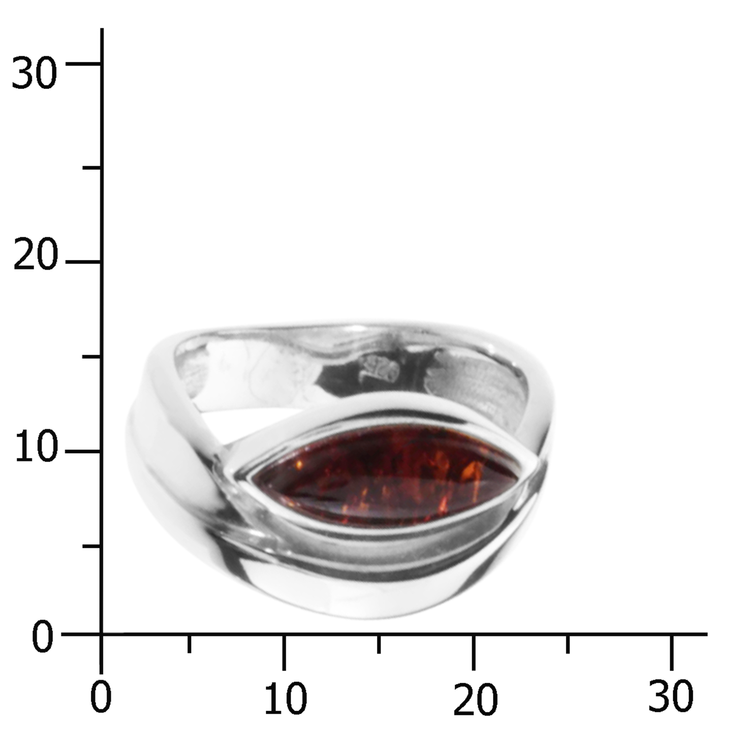 001-273378-0001k Ring Silber 925/000, Bernstein -Größe wählbar-