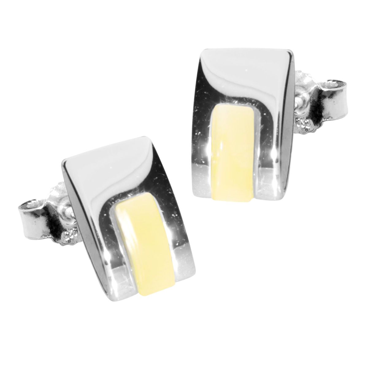 550947040 Ohrstecker Silber 925/000, Bernstein- Unikat