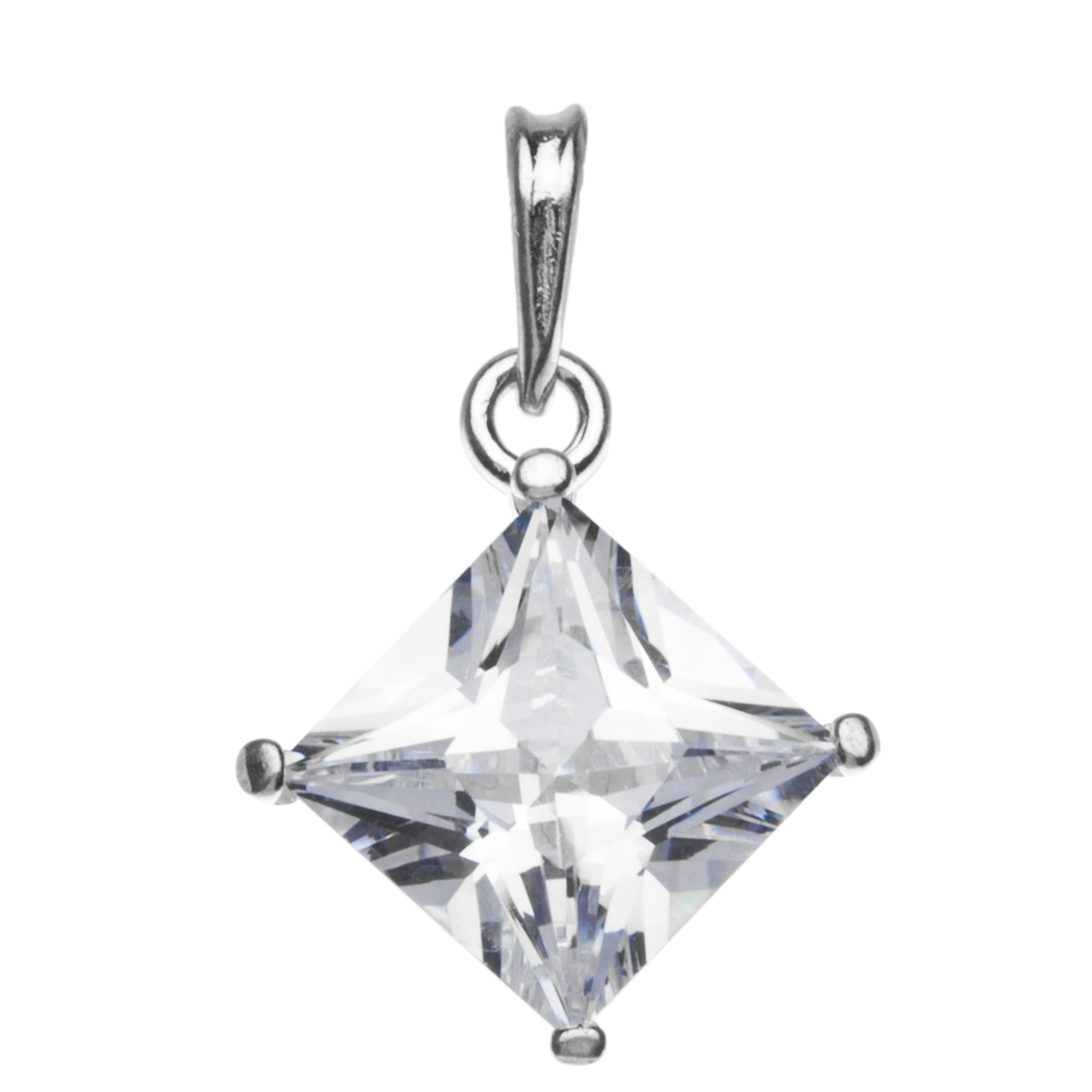 Anhänger Silber 925/000, Zirkonia, weiß