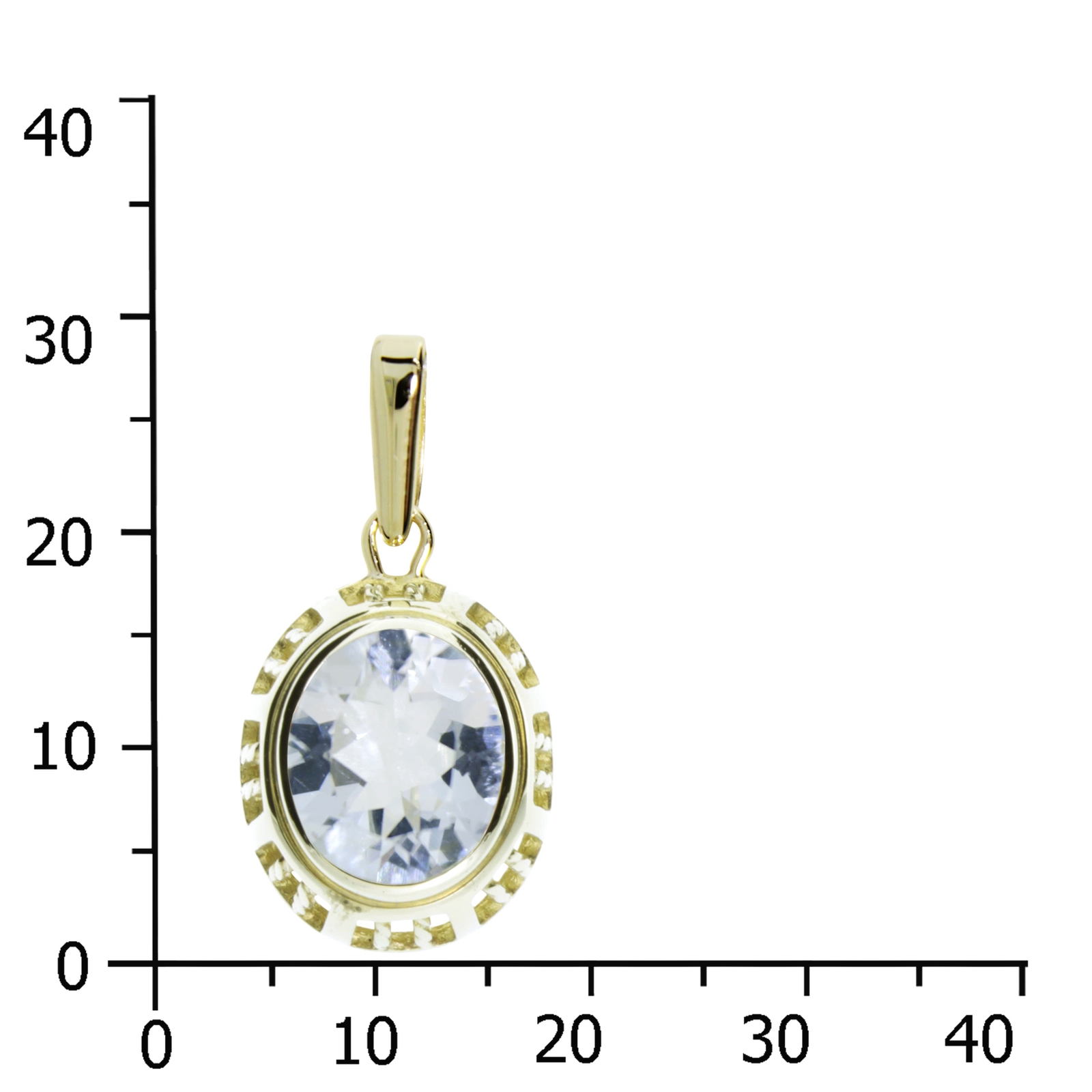 Anhänger Gold 333/000, Aquamarin Anhänger Gold 333/000, Aquamarin