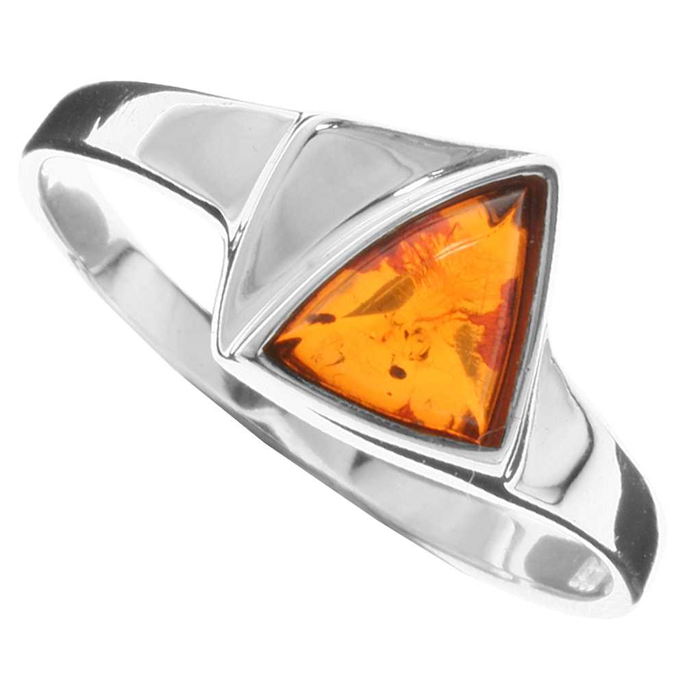 001-272233-0001 Ring Silber 925/000, Bernstein -Größe wählbar-