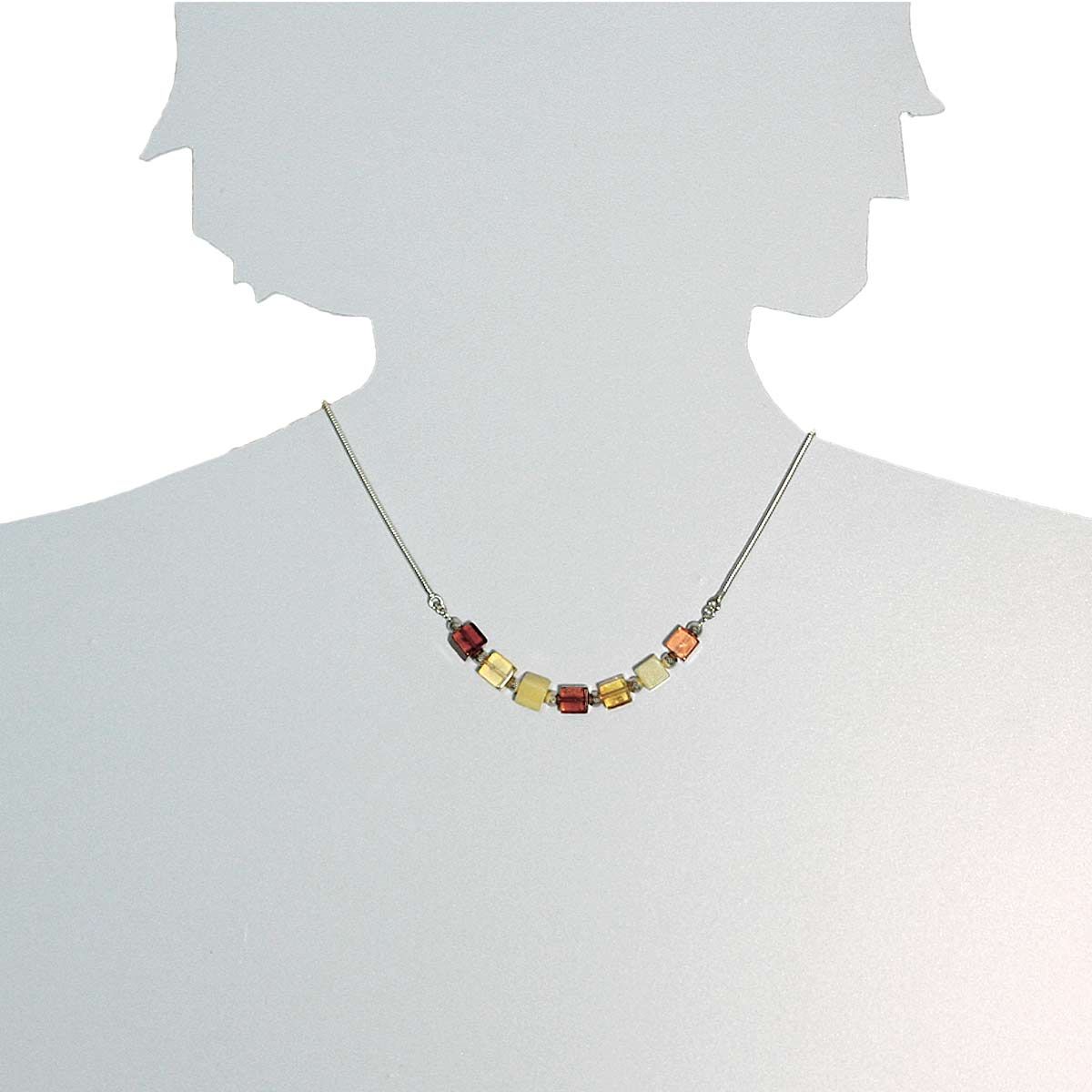001-293055-0450s Collier Silber 925/000, 45 cm, Bernstein