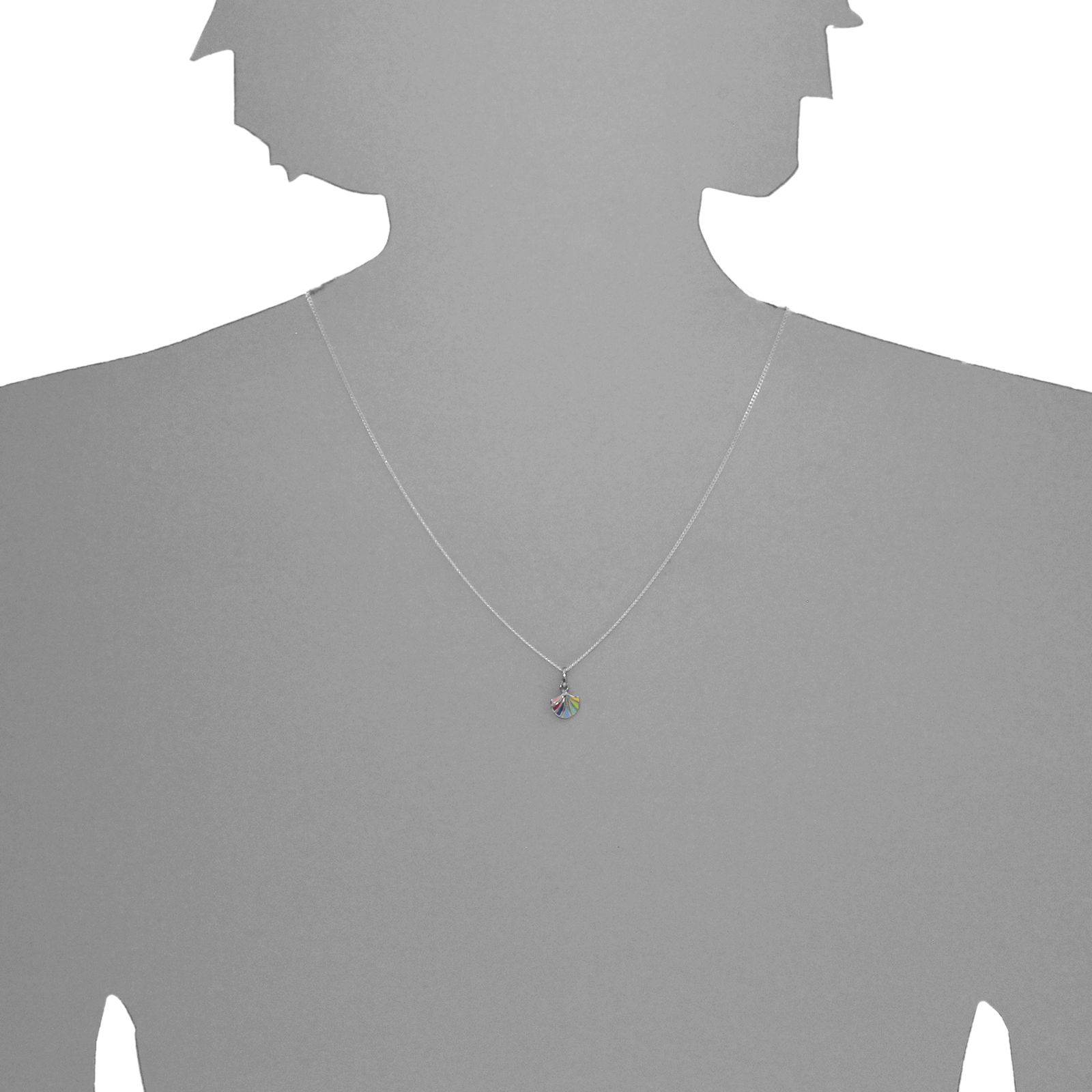Kette mit Anhänger "Muschel" Silber 925/000 -Länge wählbar-     Kette mit Anhänger "Muschel" Silber 925/000 -Länge wählbar-