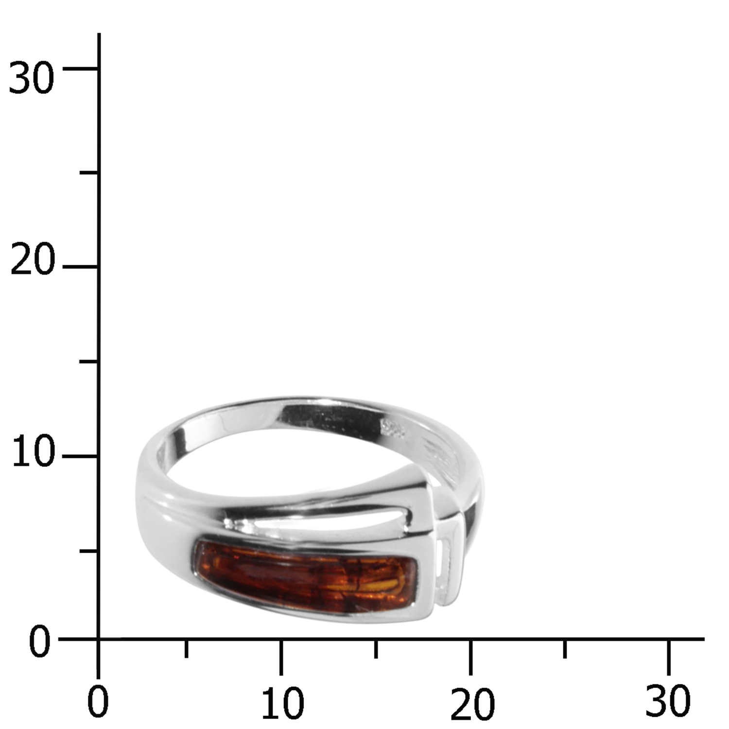 001-273091-0001k Ring Silber 925/000, Bernstein -Größe wählbar-