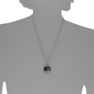 Kette mit Anhänger (23 mm), Edelstahl, 41 - 46 cm verstellbar Kette mit Anhänger (23 mm), Edelstahl, 41 - 46 cm verstellbar